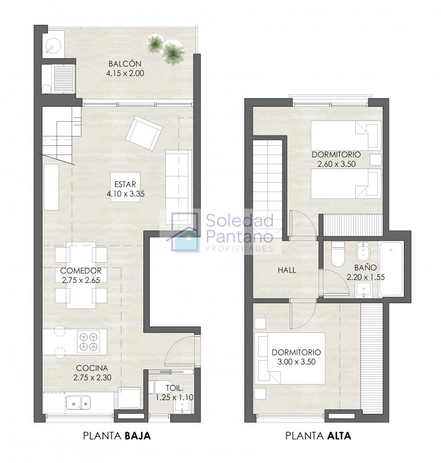 Departamento Tipo Duplex 3 Ambientes C/cochera - Castelar Sur